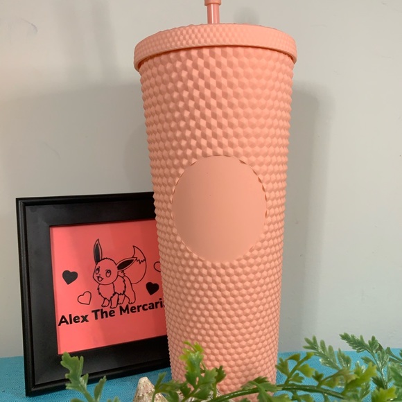 Studded Tumbler Studded Cup Pink Like Starbucks - Picture 1 of 1